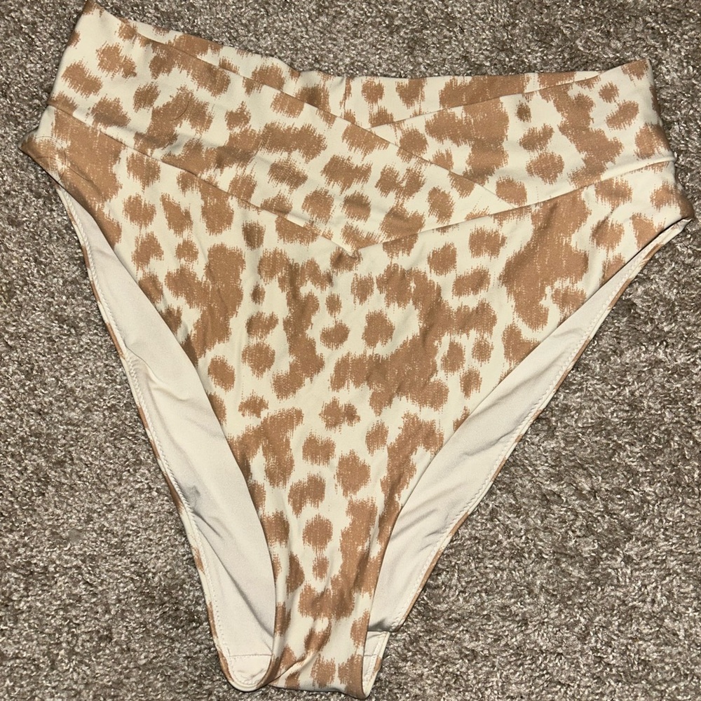 Aerie Leopard High-Waisted Bikini Bottoms